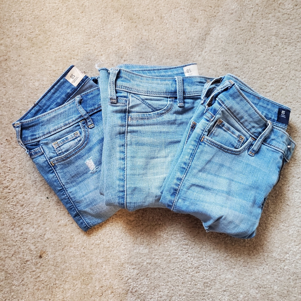 Hollister skinny jeans light washed distressed lot size 0S